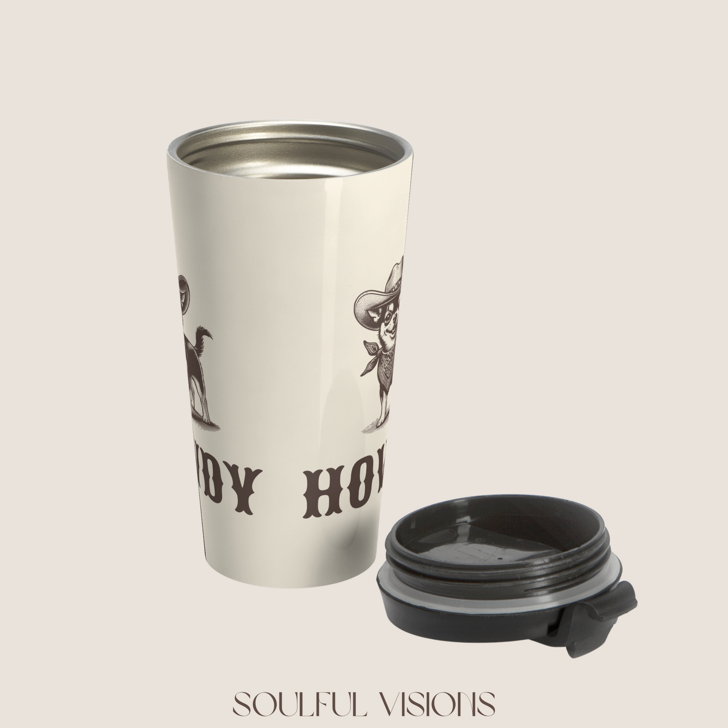 Howdy Chihuahua Stainless Steel Travel Mug