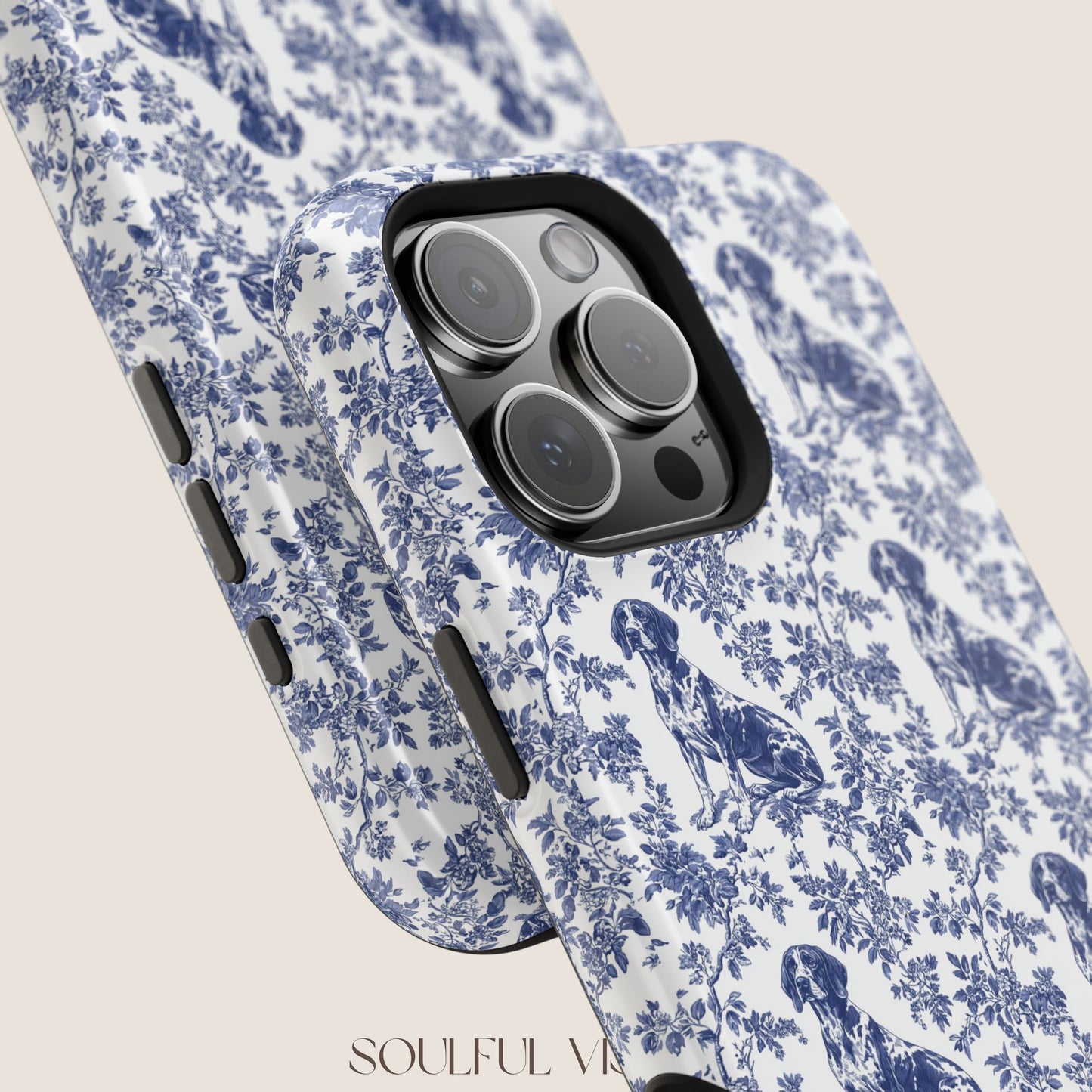 German Shorthaired Pointer Toile De Jouy Magnetic Phone Case