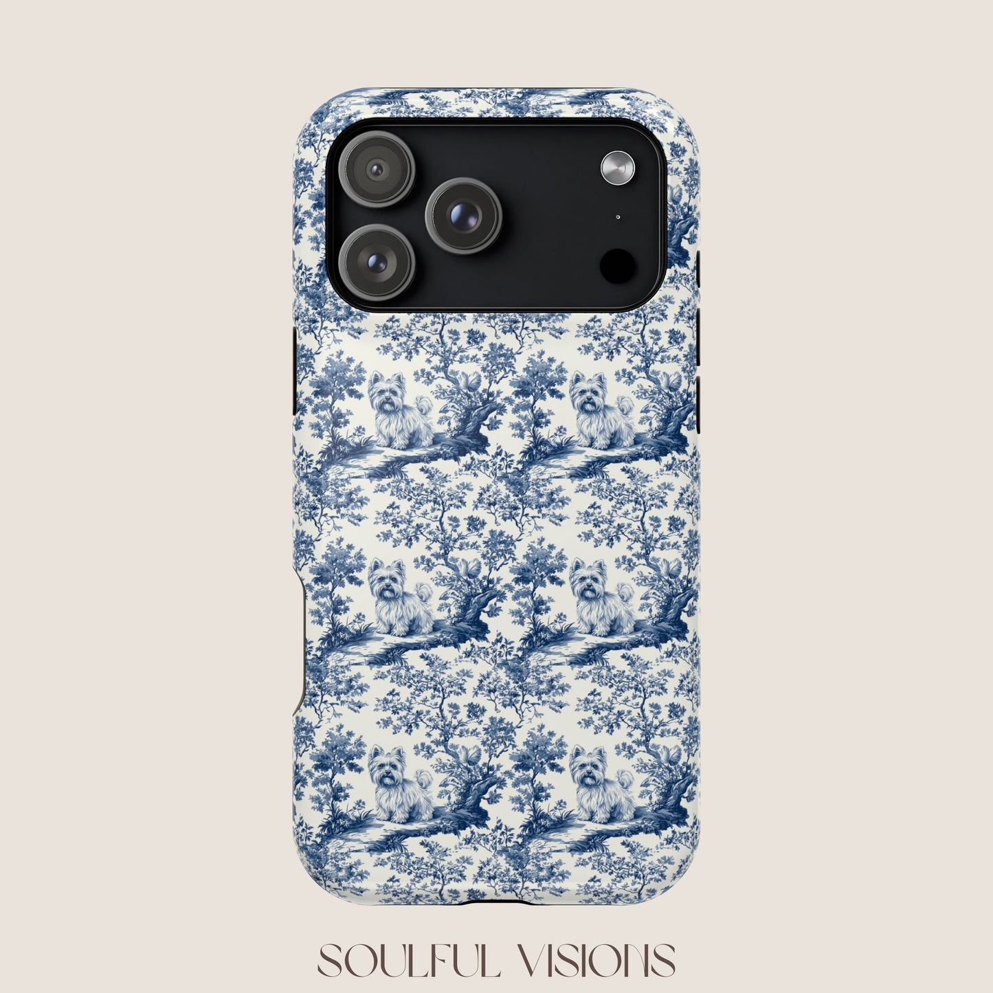 Yorkshire Terrier Toile De Jouy Magnetic Phone Case