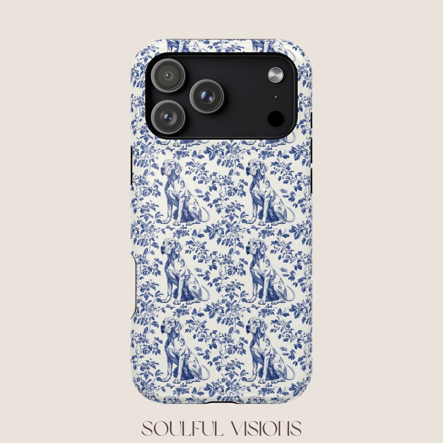 Great Dane Toile De Jouy Magnetic Phone Case