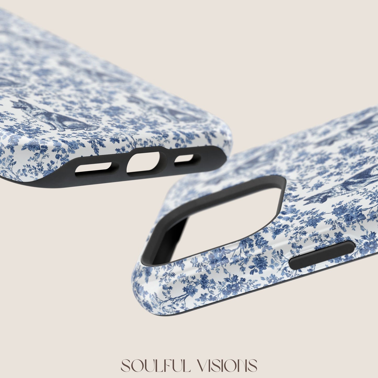 German Shepherd Toile De Jouy Magnetic Phone Case