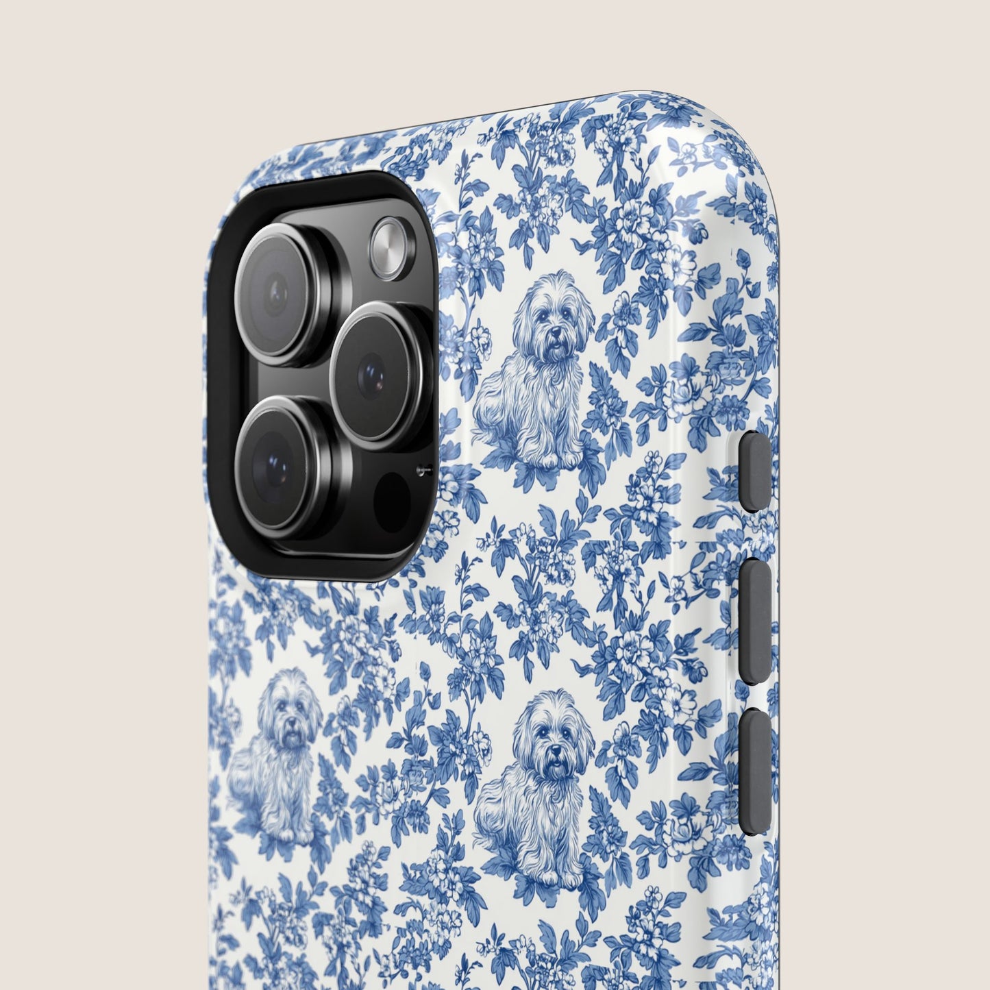 Havanese Toile De Jouy Magnetic Phone Case