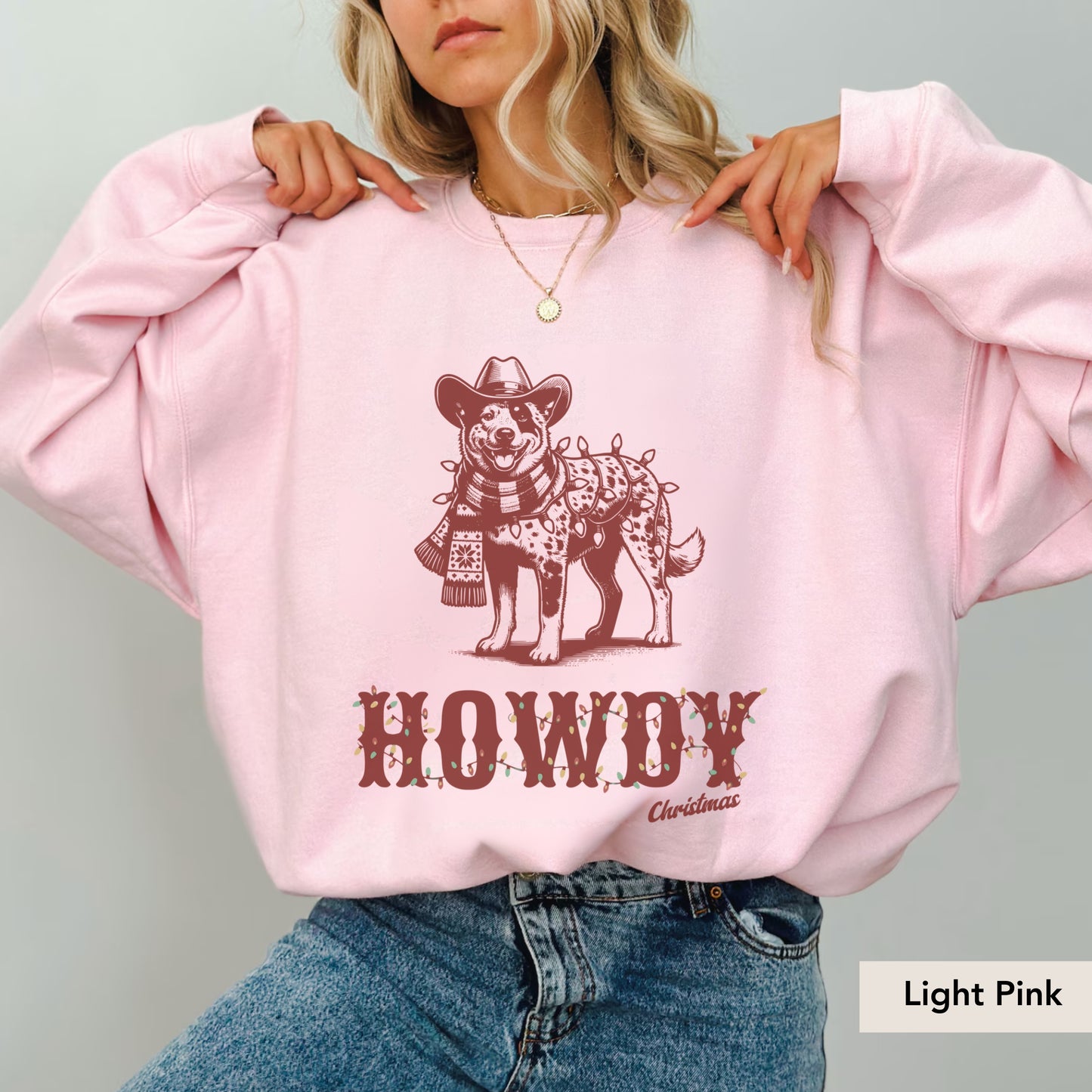 Australian Cattle Howdy Christmas Sweatshirt