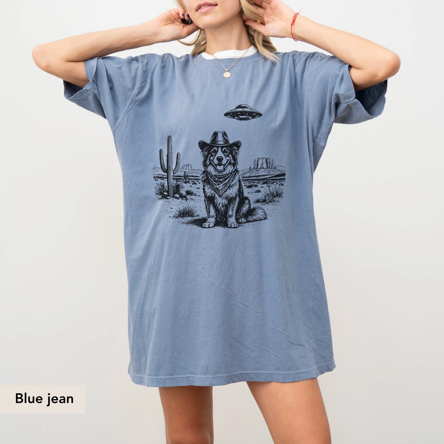 Australian Shepherd UFO shirt