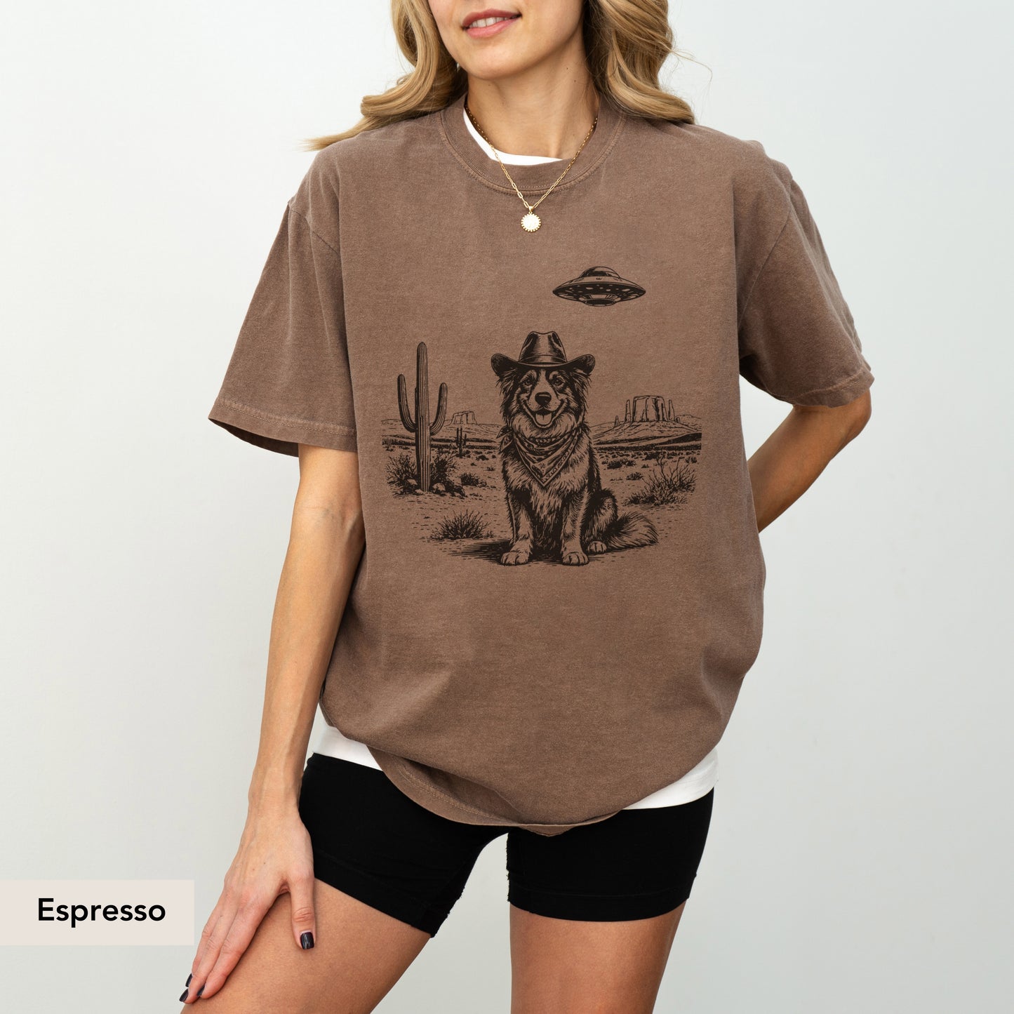 Australian Shepherd UFO shirt