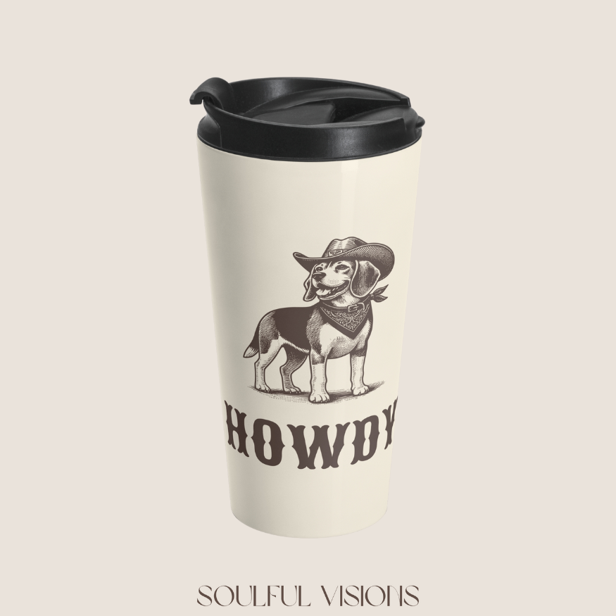 Howdy Beagle Stainless Steel Travel Mug