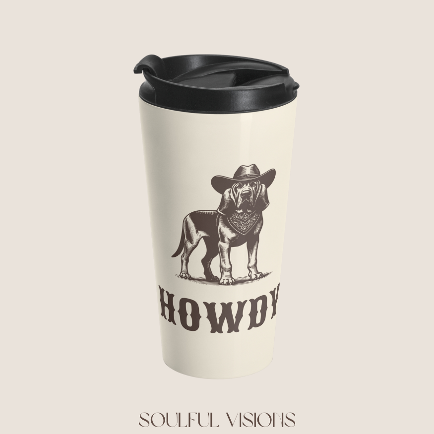 Howdy Blood Hound Stainless Steel Travel Mug