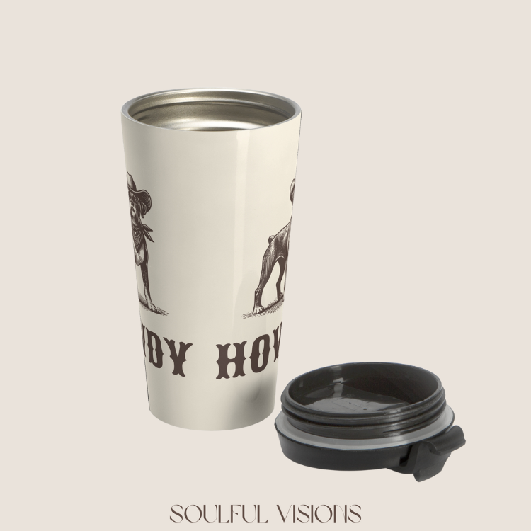 Howdy Boxer Stainless Steel Travel Mug
