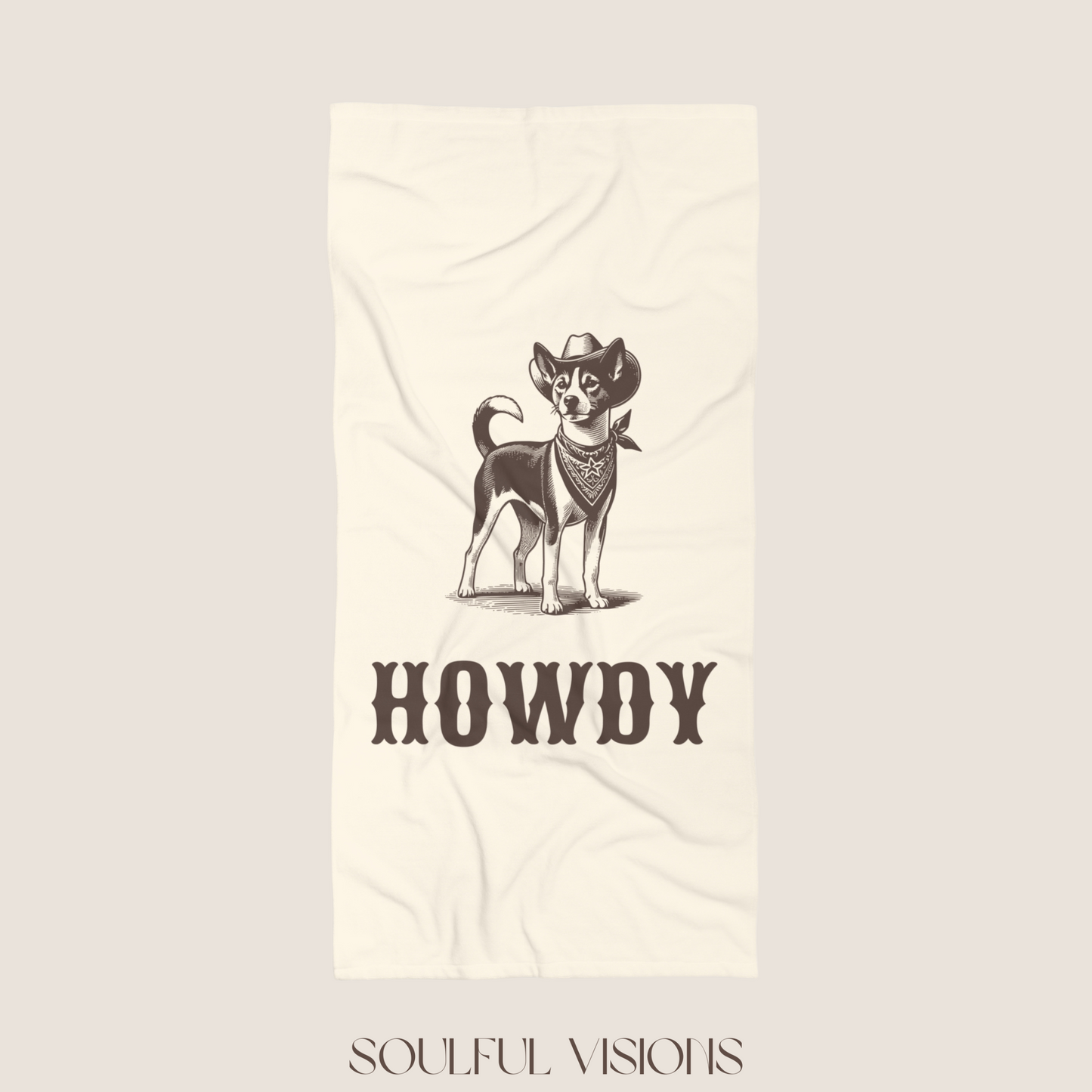 Howdy Basenji Beach Towel