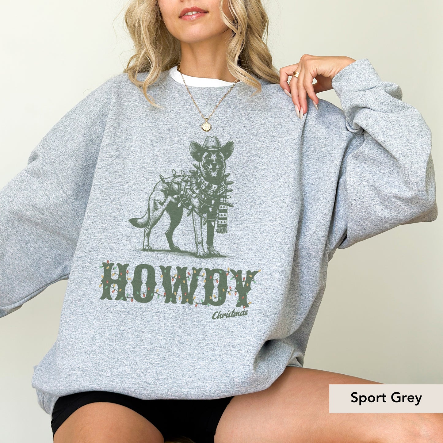 Belgian Malinois Howdy Christmas Sweatshirt