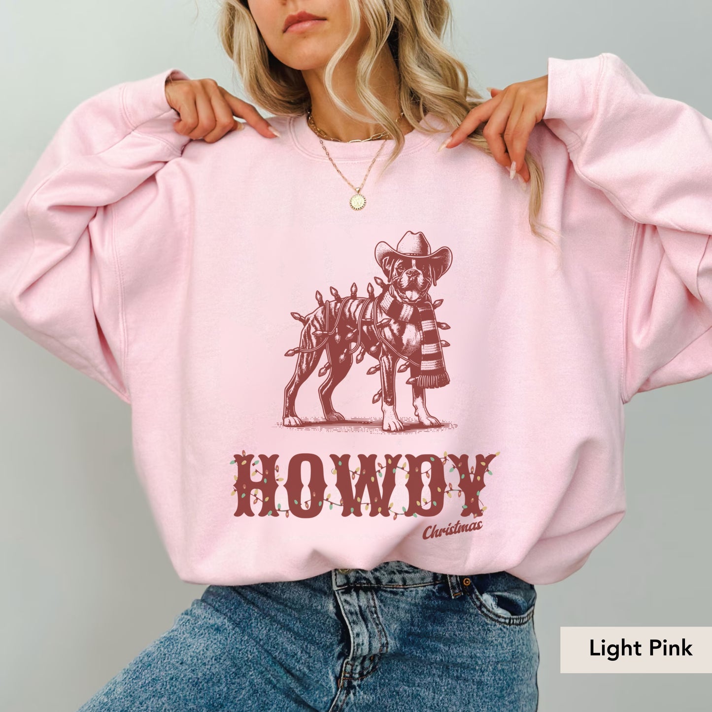 Boxer Howdy Christmas Sweatshirt