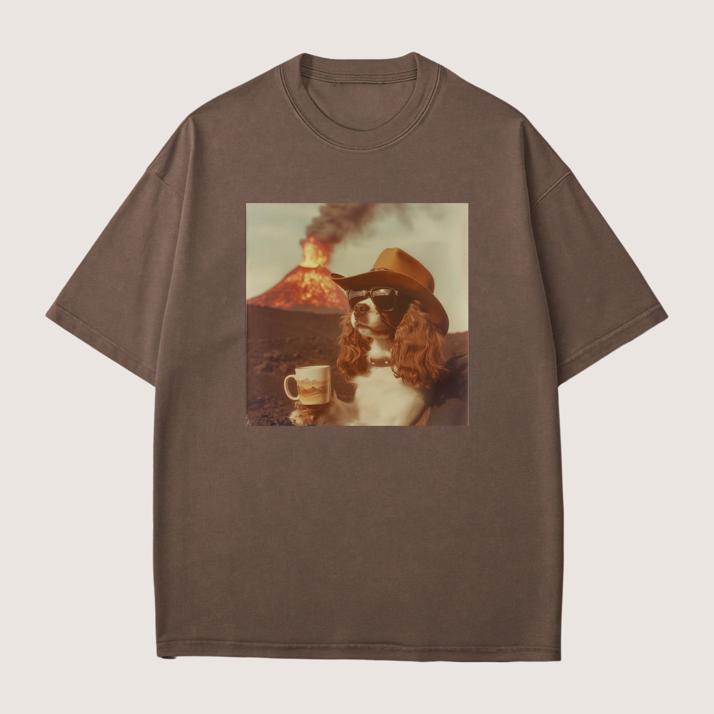 Cavalier King Charles Spaniel Dog Volcano Shirt