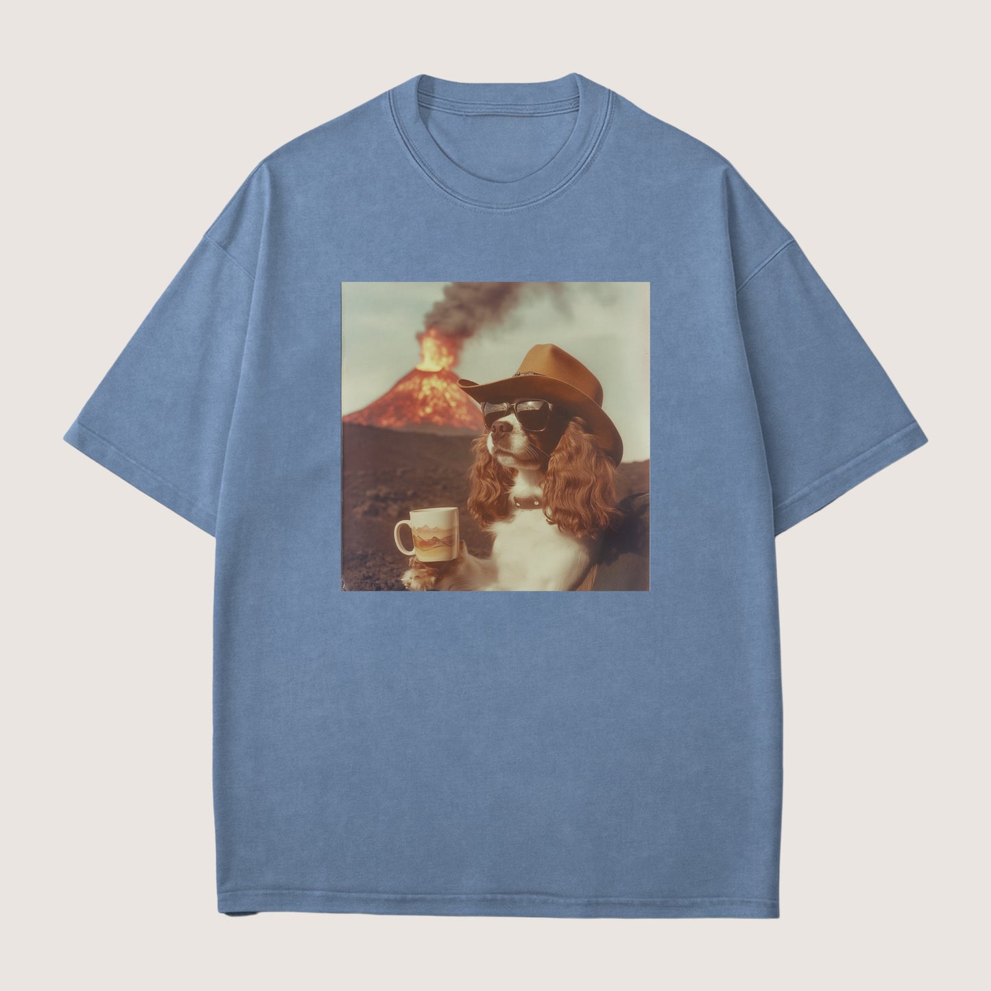 Cavalier King Charles Spaniel Dog Volcano Shirt