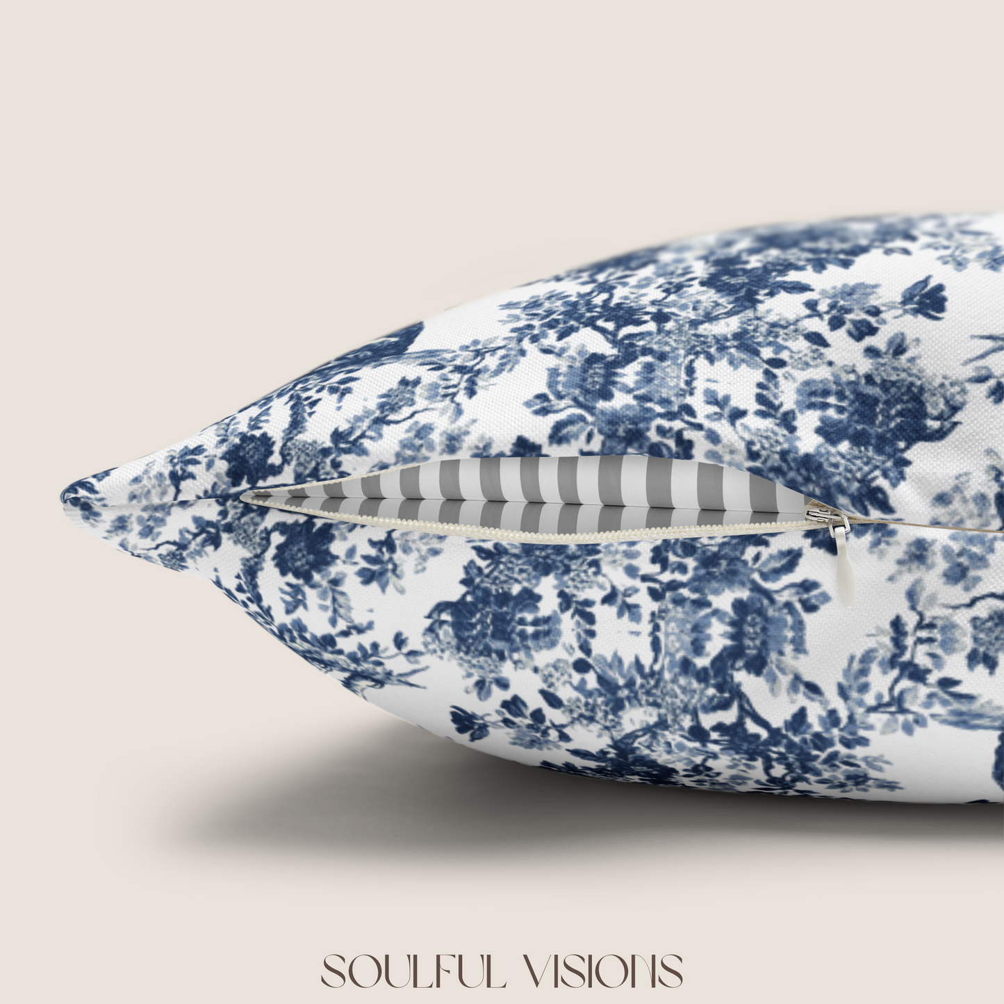 German Shepherd French Blue Toile De Jouy Pillow