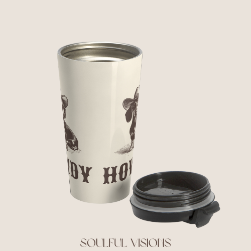 Howdy Dachshund Stainless Steel Travel Mug