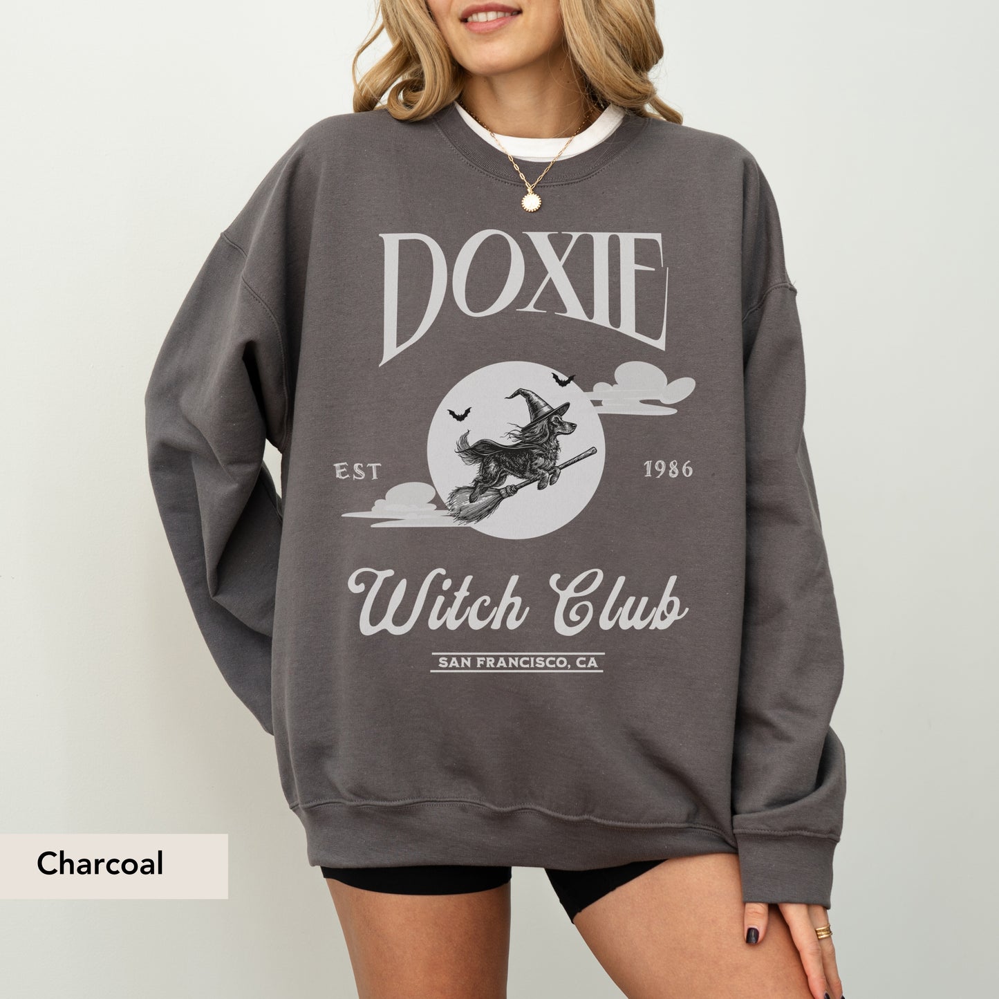 Dachshund Long Haired Witch Club Sweatshirt