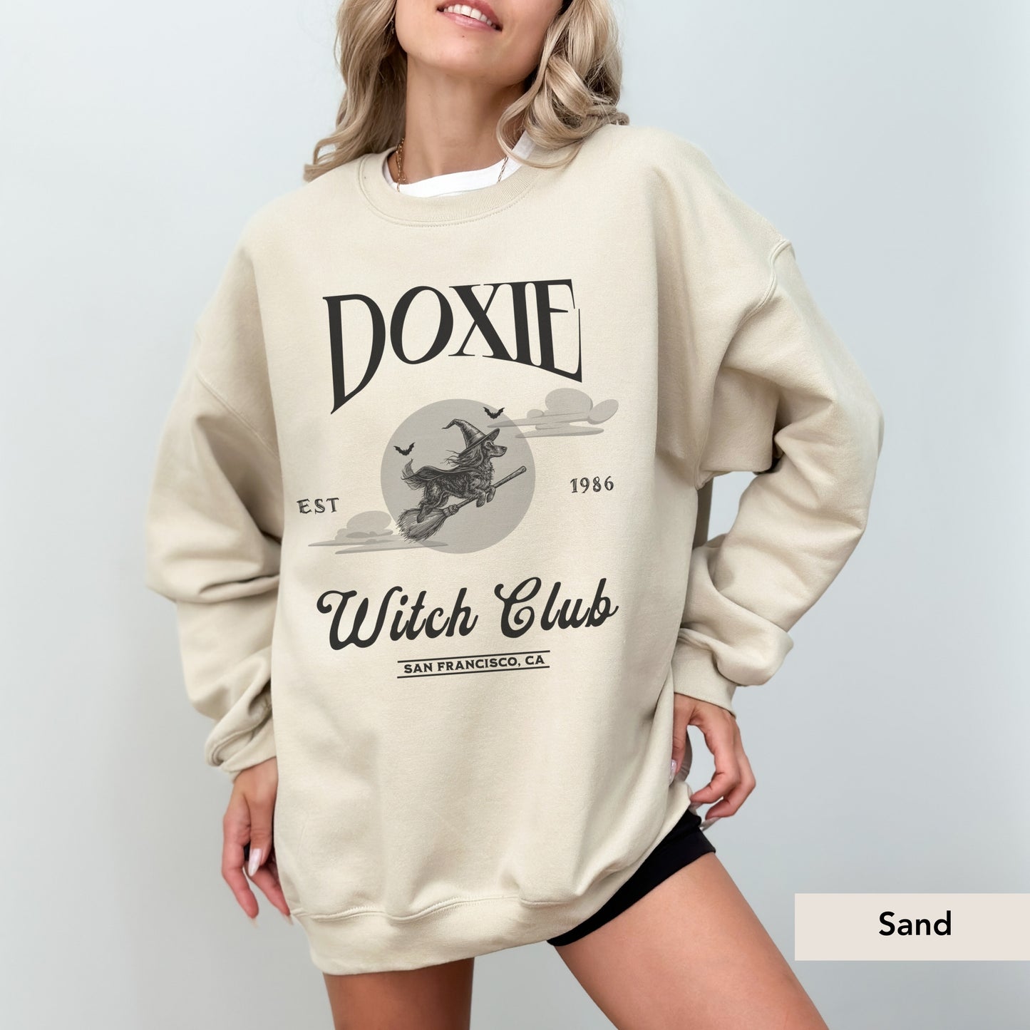 Dachshund Long Haired Witch Club Sweatshirt