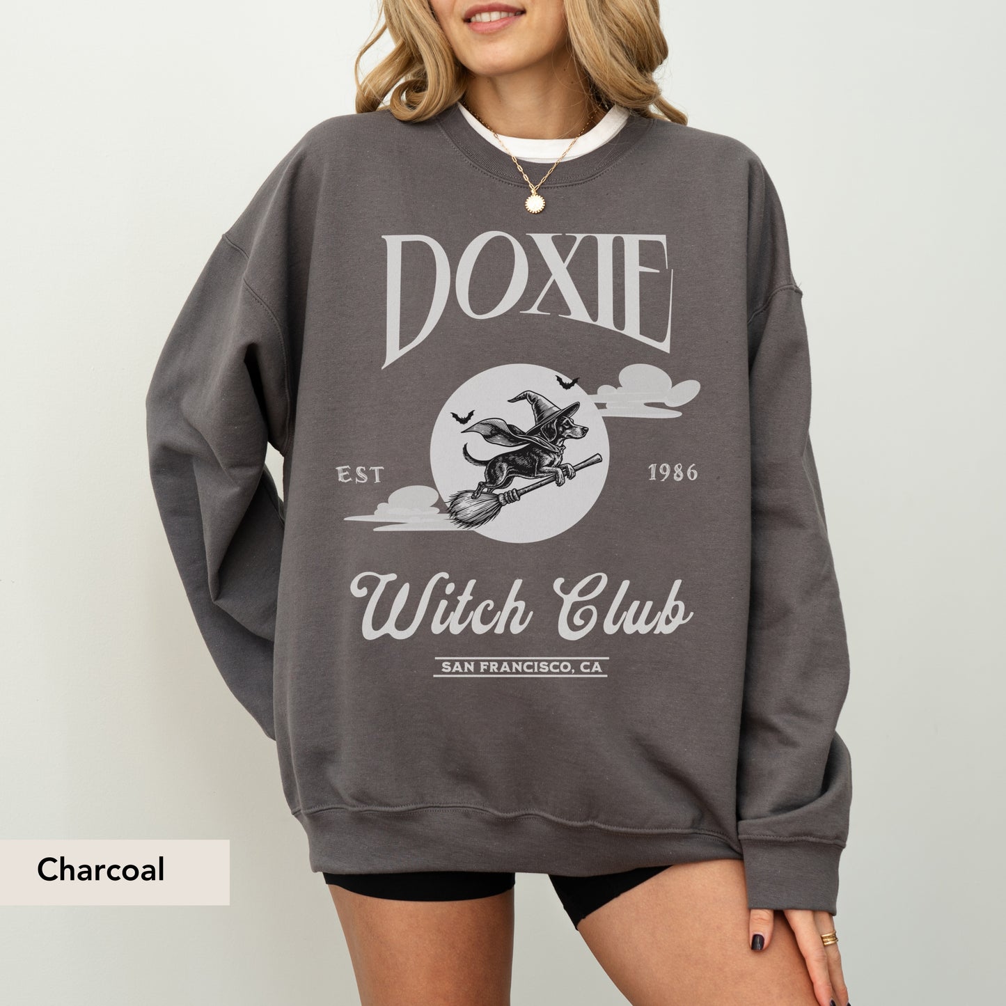 Dachshund Short Haired Witch Club Sweatshirt