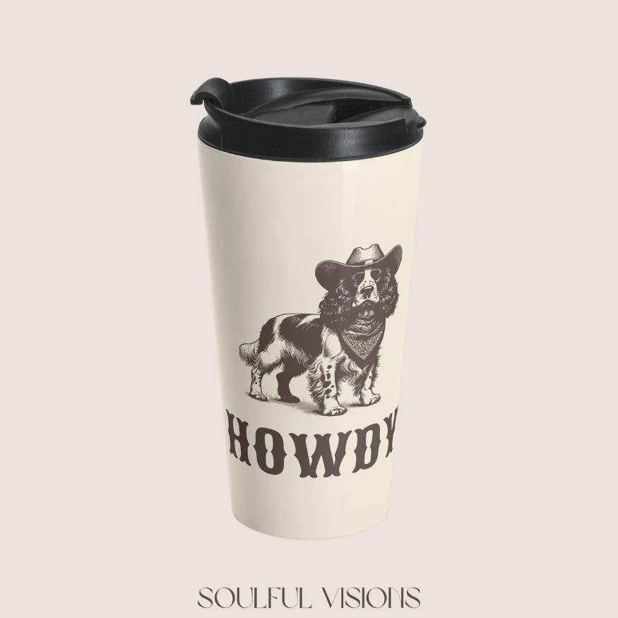 Howdy English Springer Spaniel Stainless Steel Travel Mug