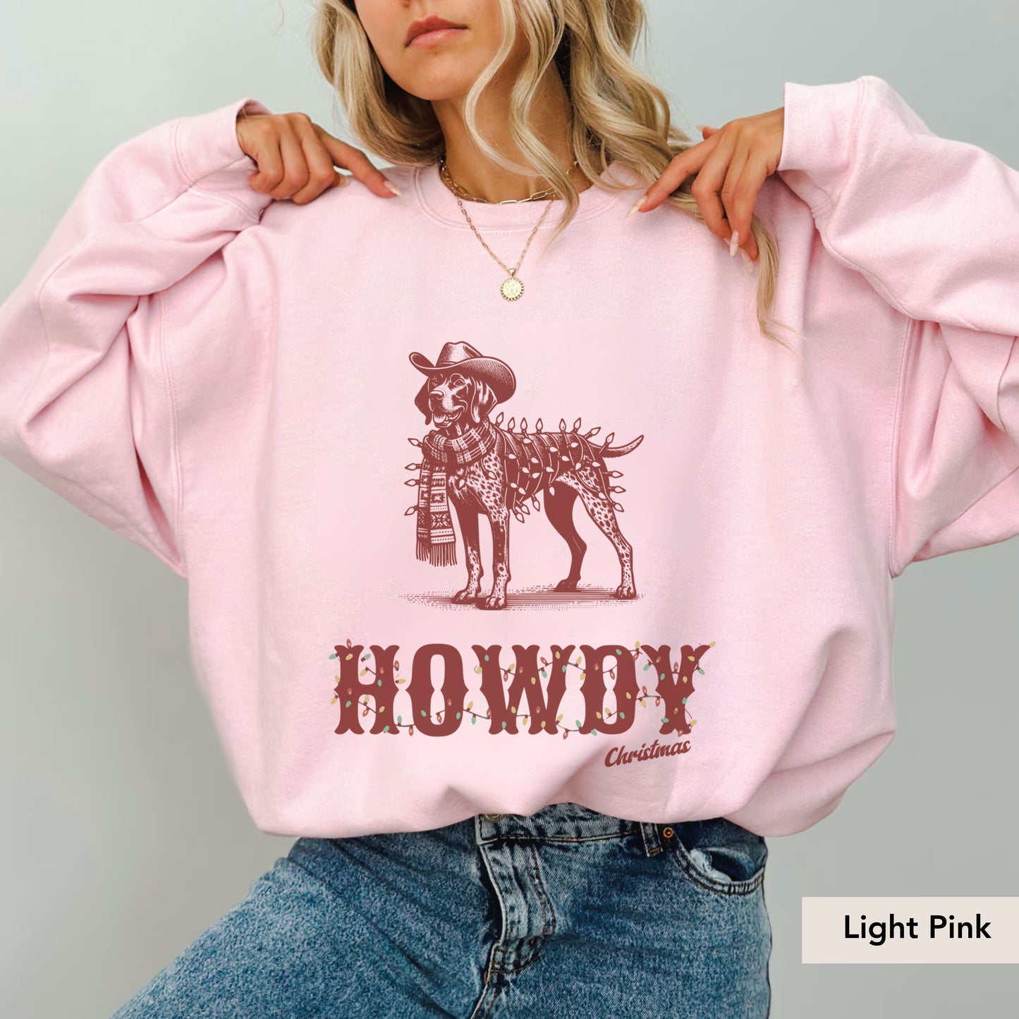 German Shorthaired Pointer Howdy Christmas Sweatshirt
