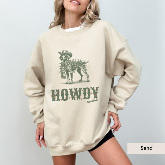 German Shorthaired Pointer Howdy Christmas Sweatshirt