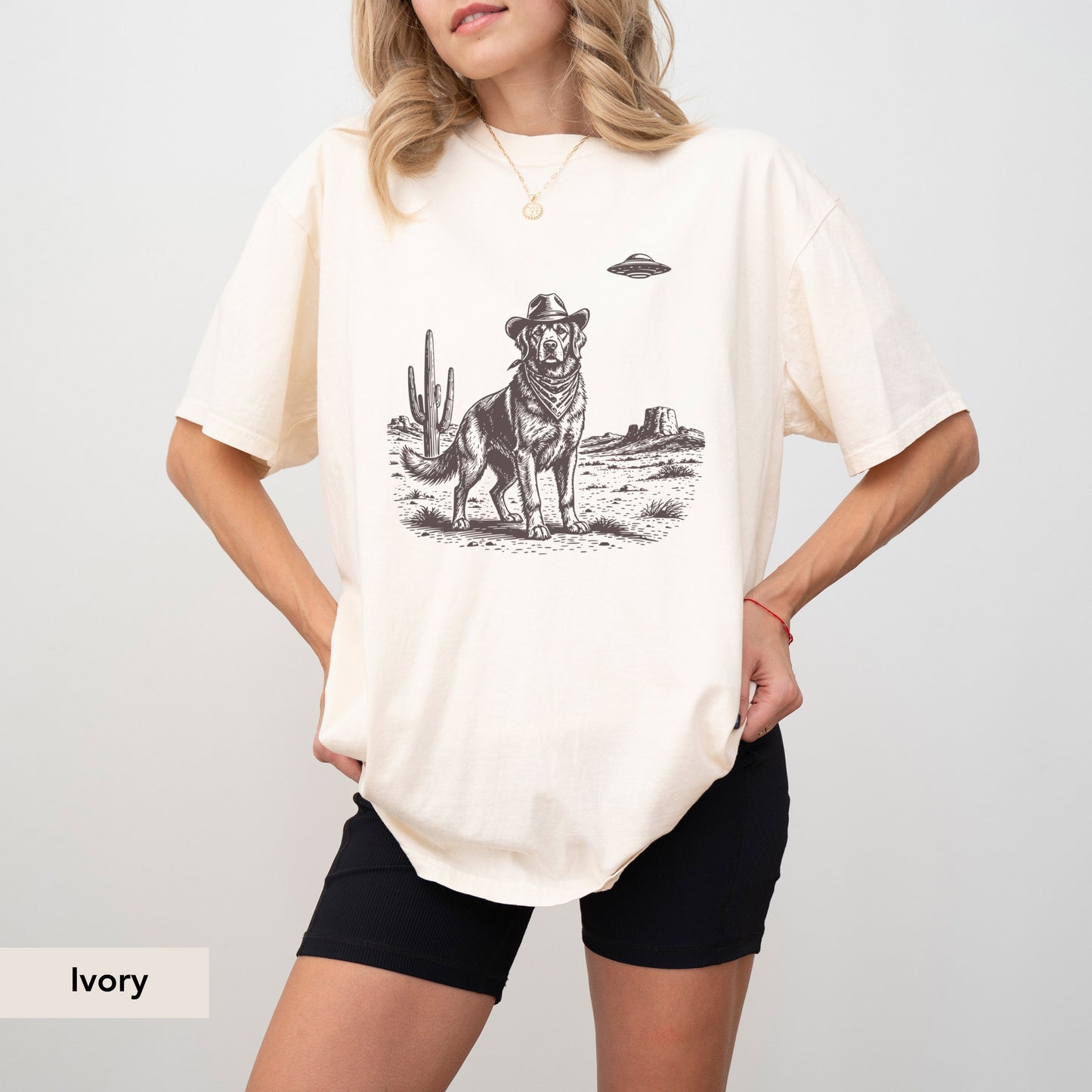 Golden Retriever UFO shirt