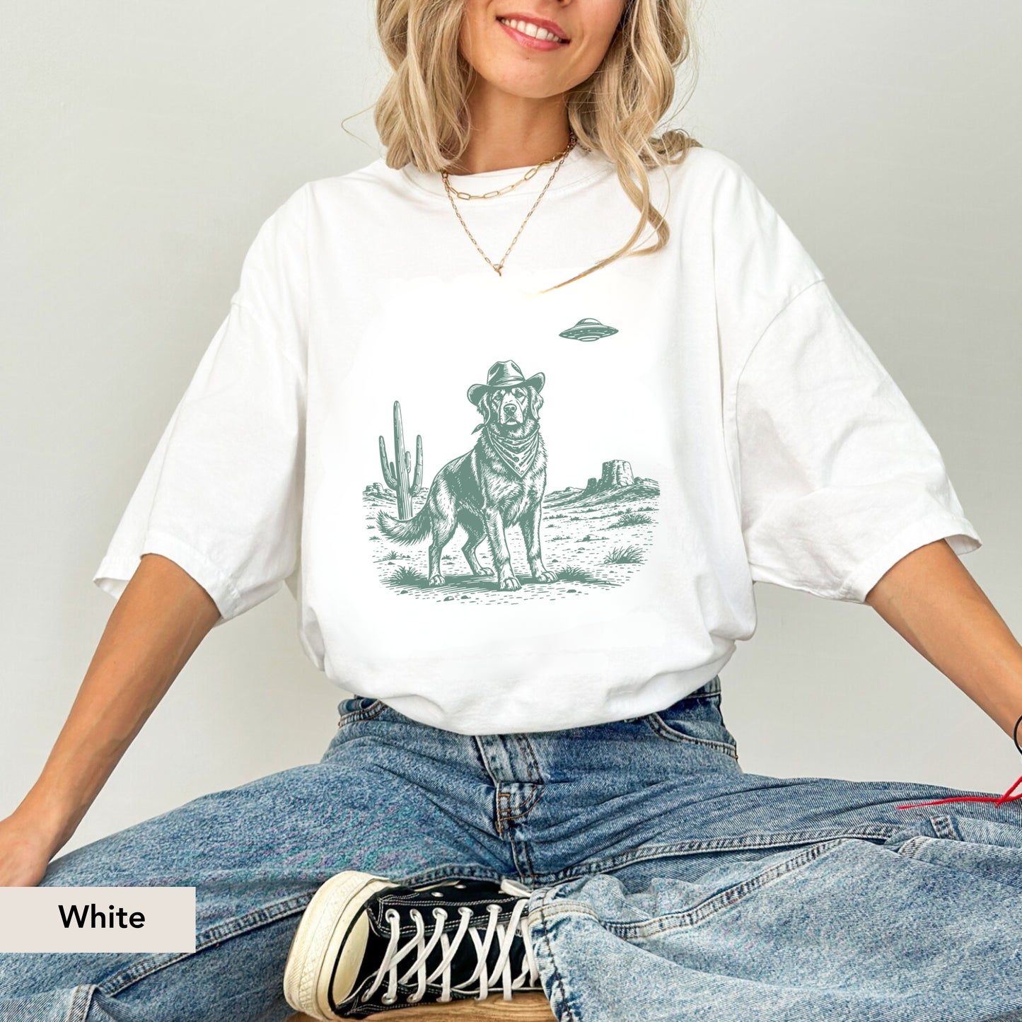 Golden Retriever UFO shirt