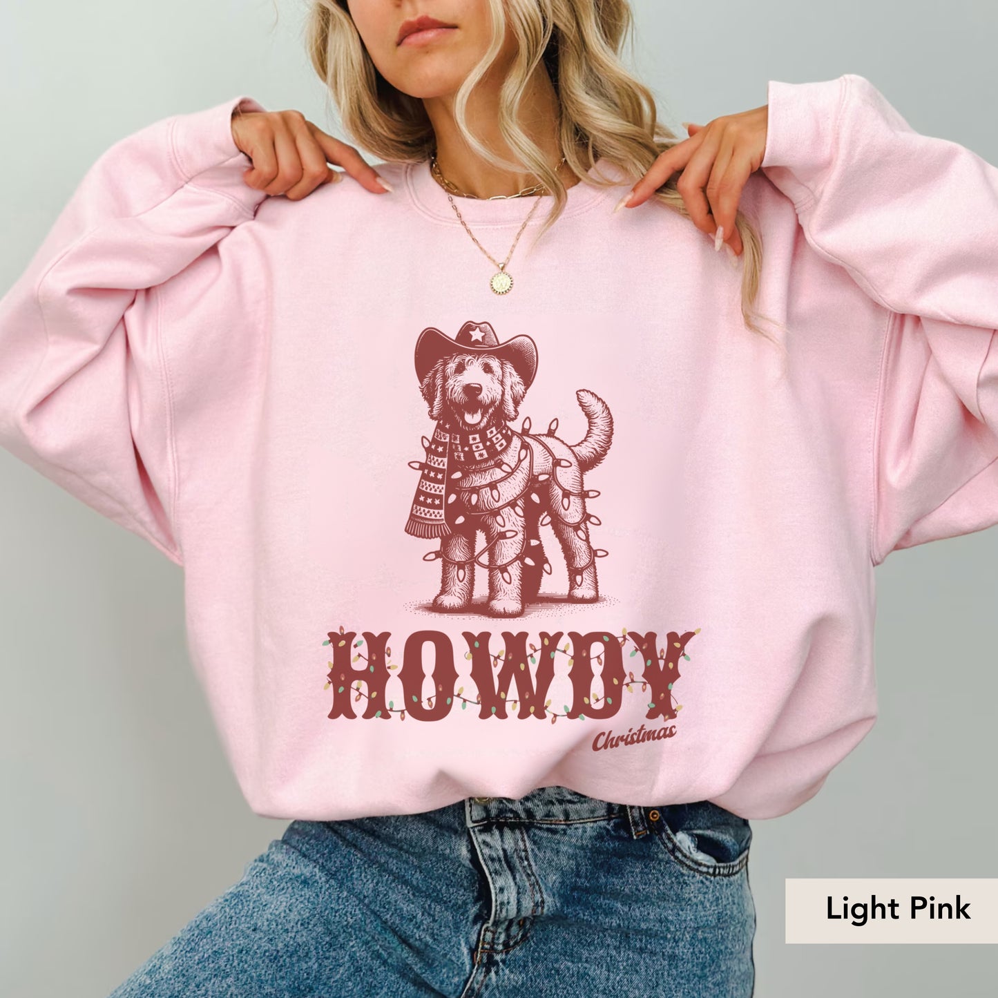 Goldendoodle Howdy Christmas Sweatshirt