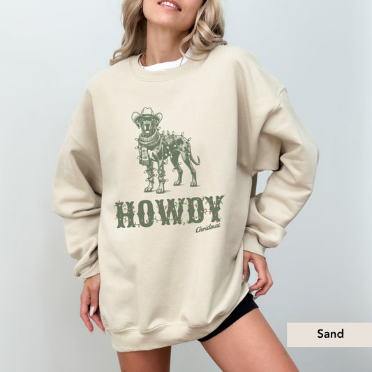 Great Dane Howdy Christmas Sweatshirt