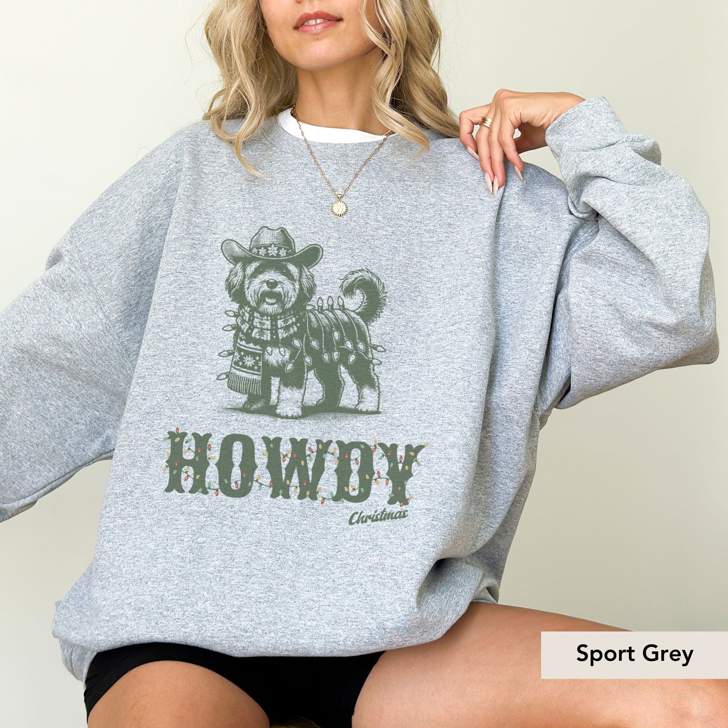 Havanese Howdy Christmas Sweatshirt