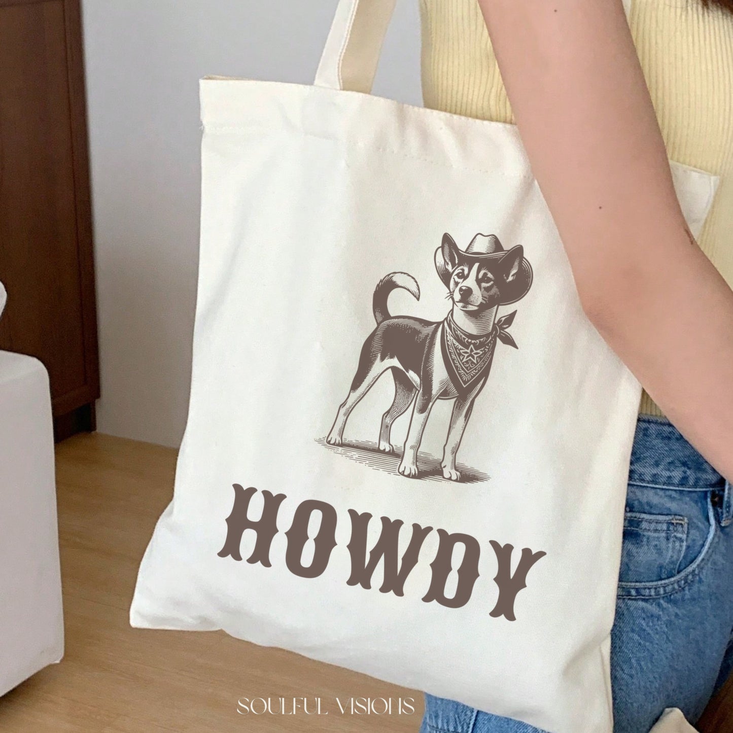 Howdy Basenji Tote Bag