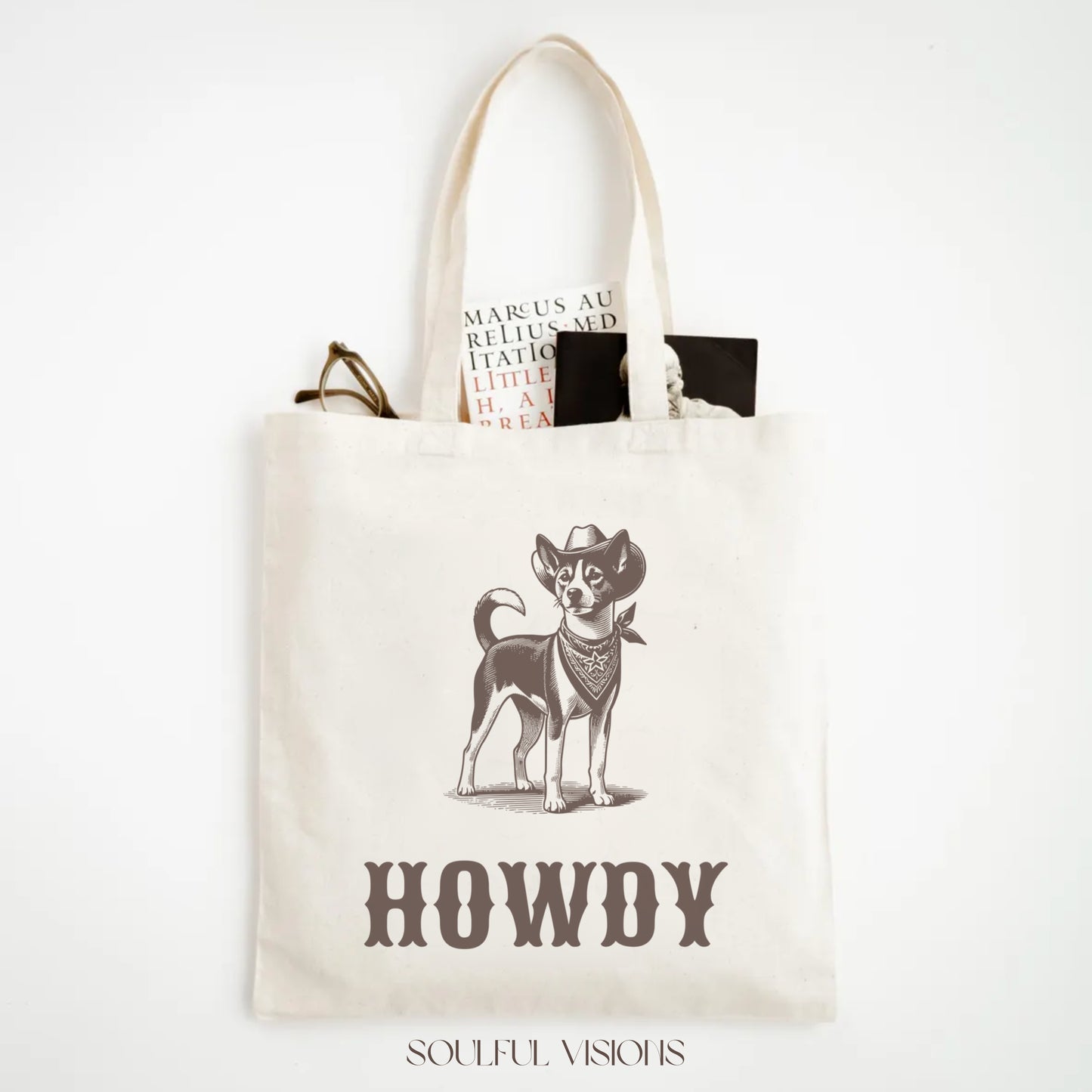 Howdy Basenji Tote Bag