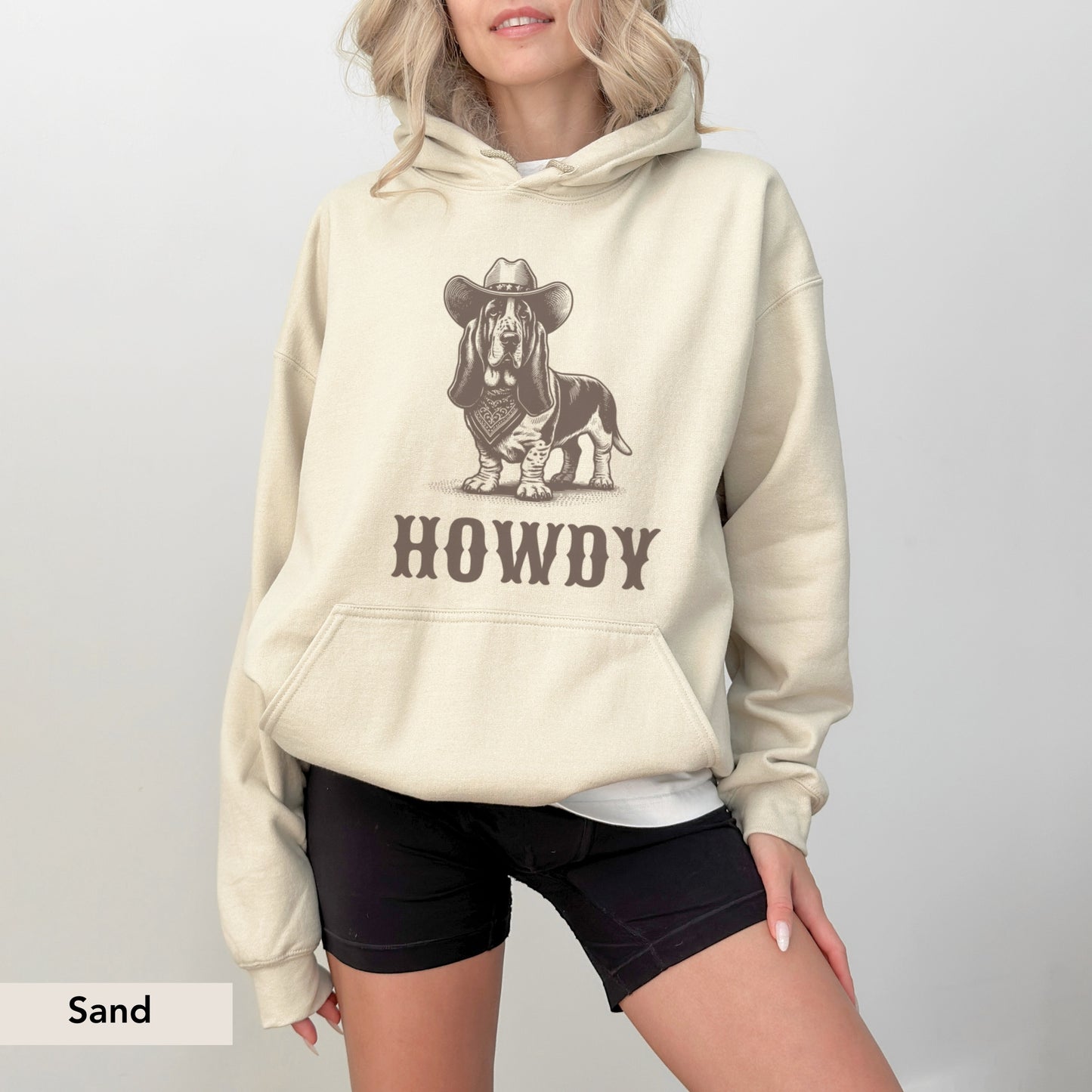 Howdy Basset Hound Hoodie