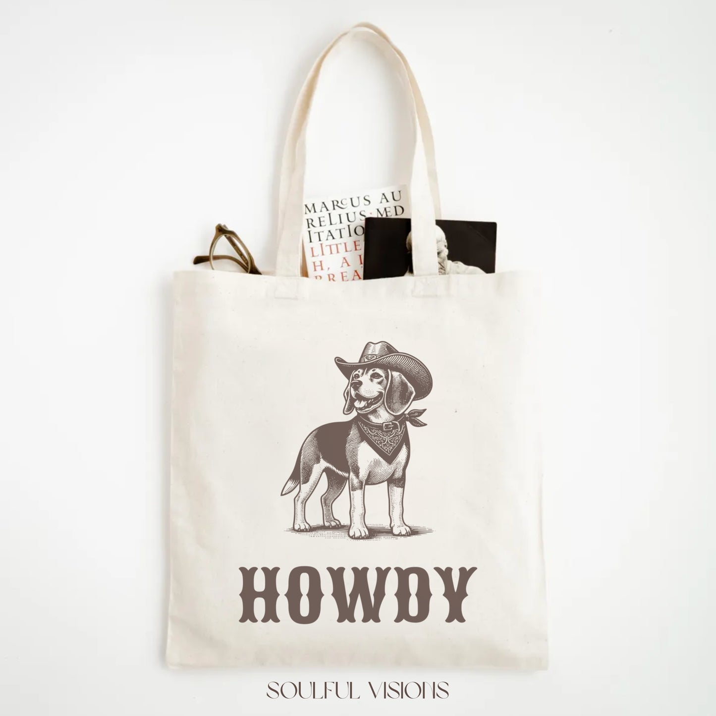 Howdy Beagle Tote Bag