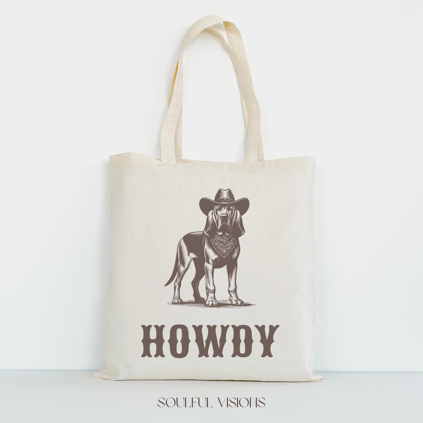 Howdy Bloodhound Tote Bag