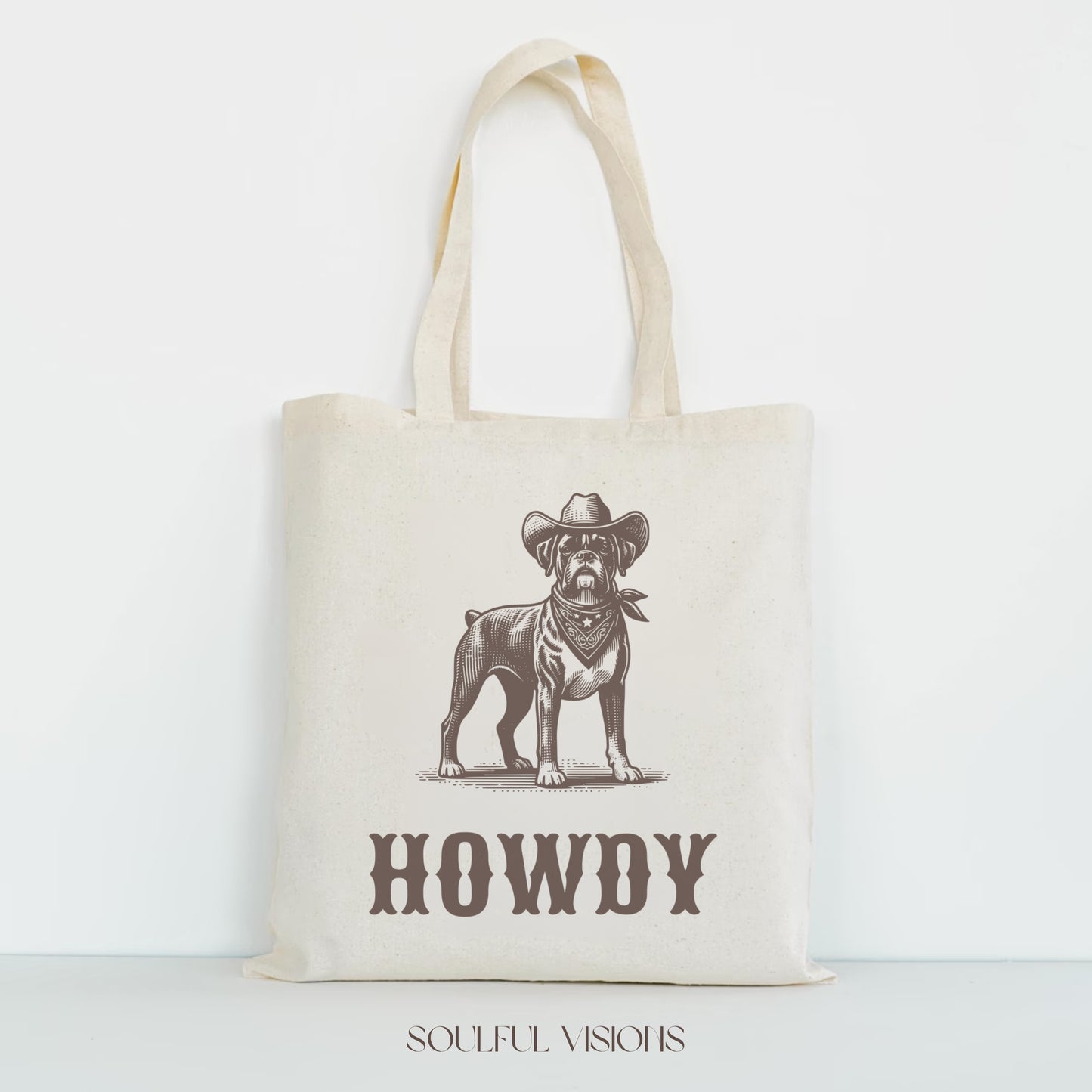 Howdy Boxer Tote Bag