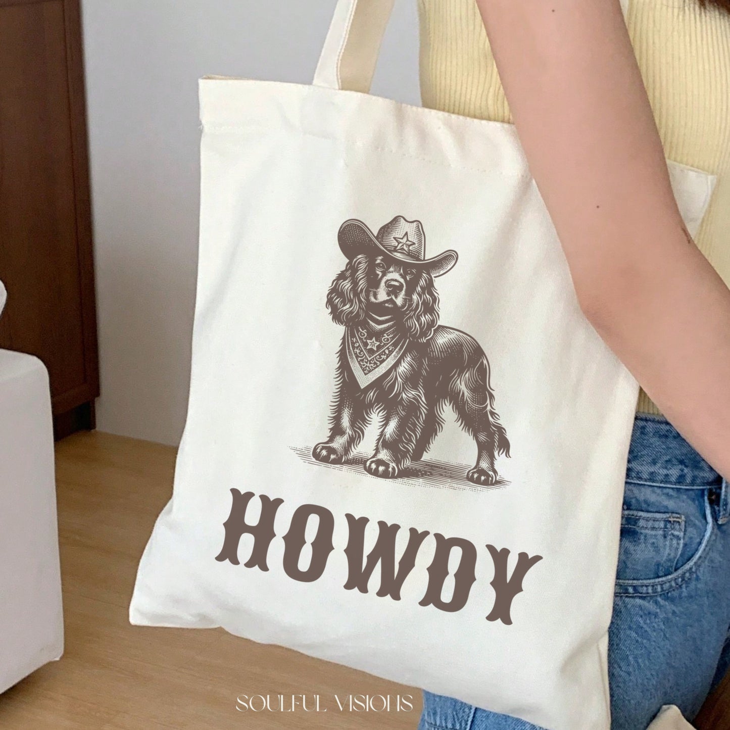 Howdy Boykin Spaniel Tote Bag