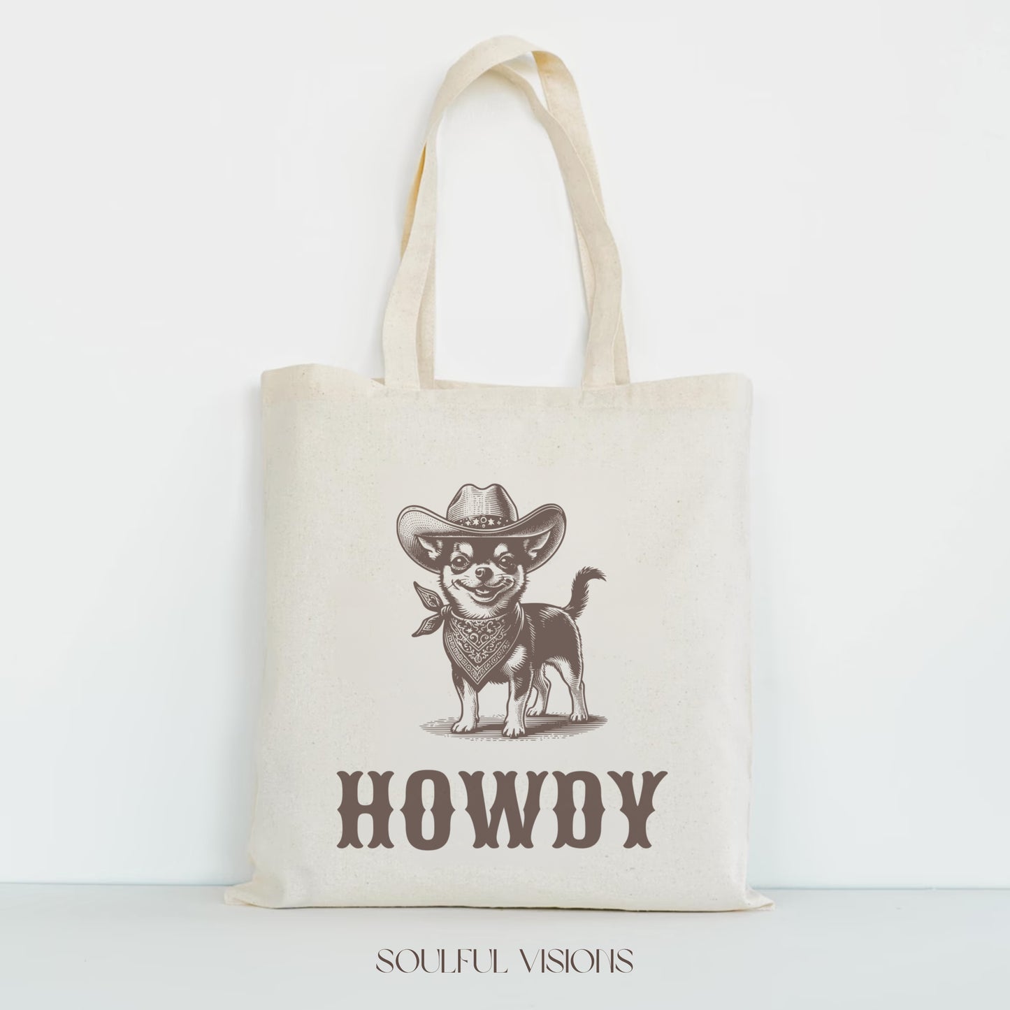 Howdy Chihuahua Tote Bag
