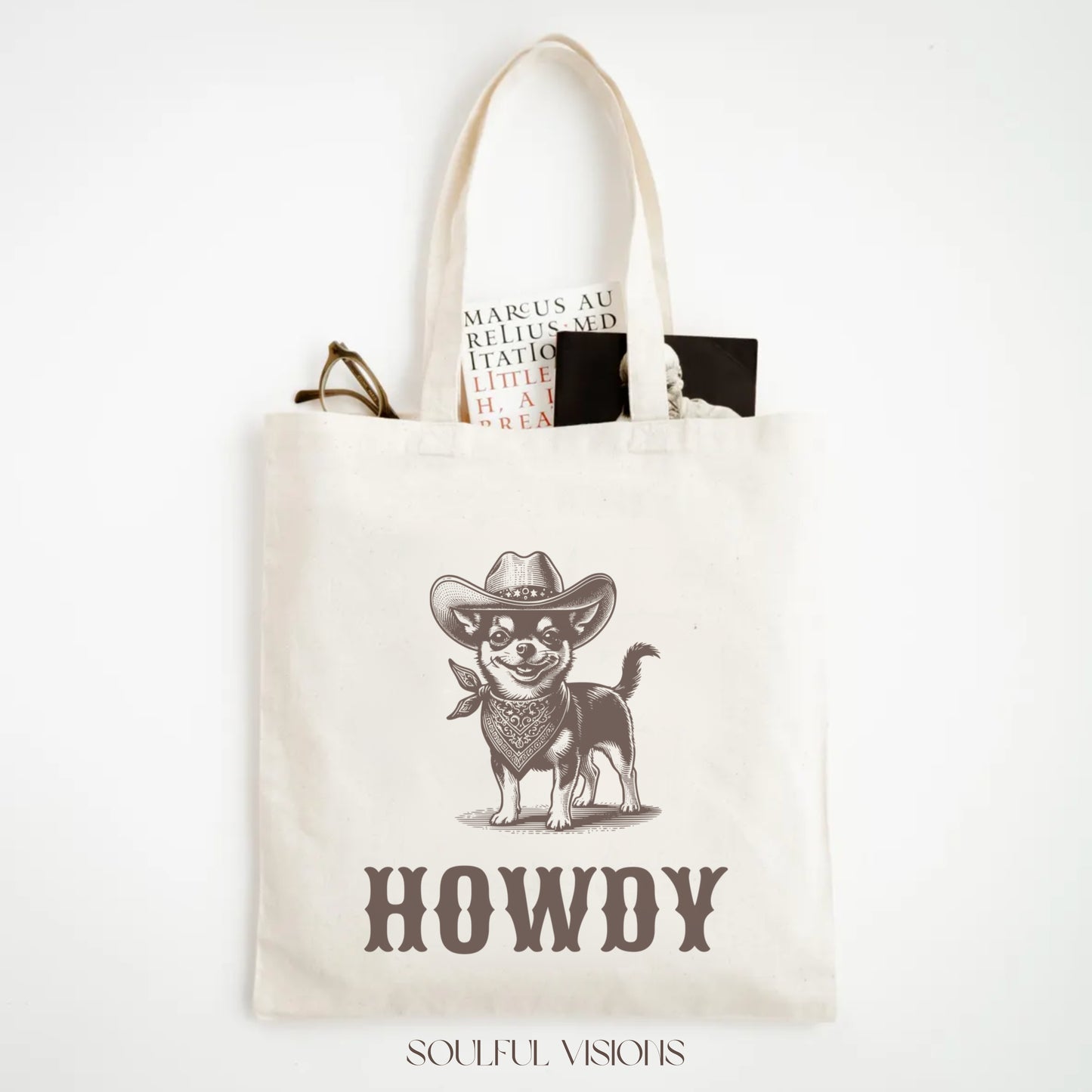 Howdy Chihuahua Tote Bag