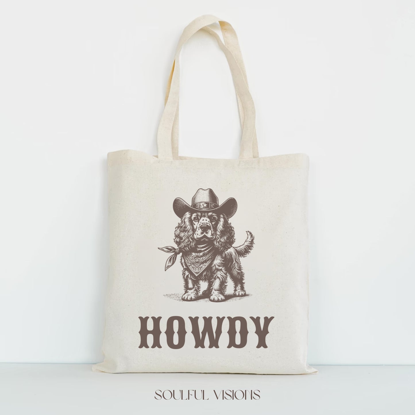 Howdy Cocker Spaniel Tote Bag
