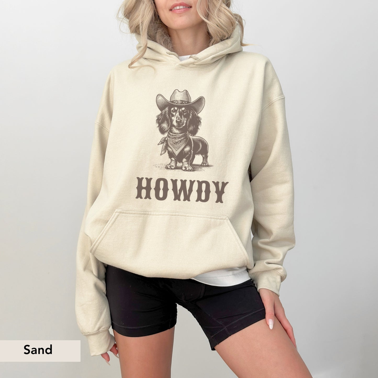 Howdy Dachshund Long Haired Hoodie