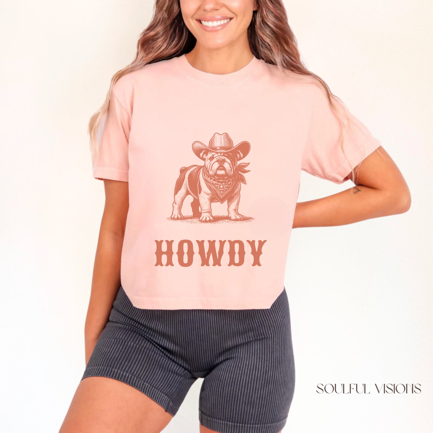 Howdy English Bulldog Women's Boxy Tee