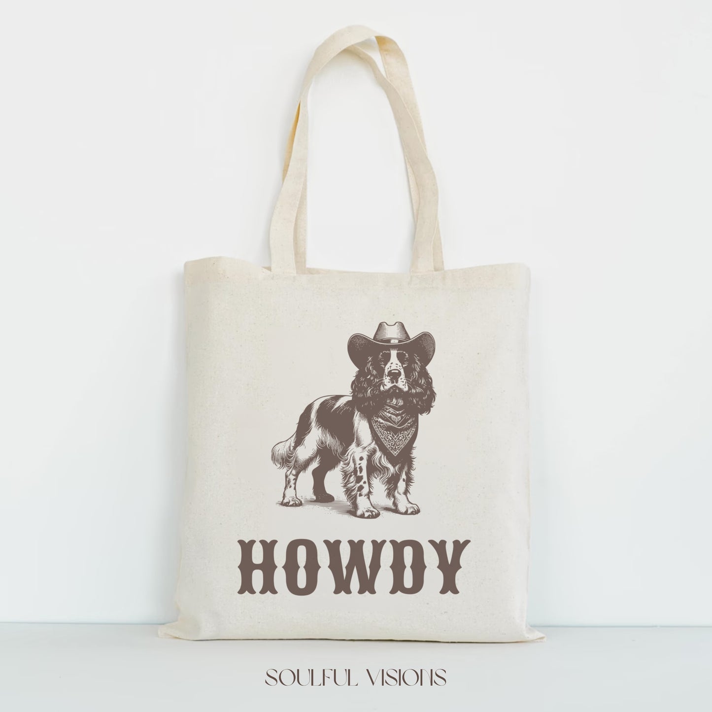 Howdy English Springer Spaniel Tote Bag