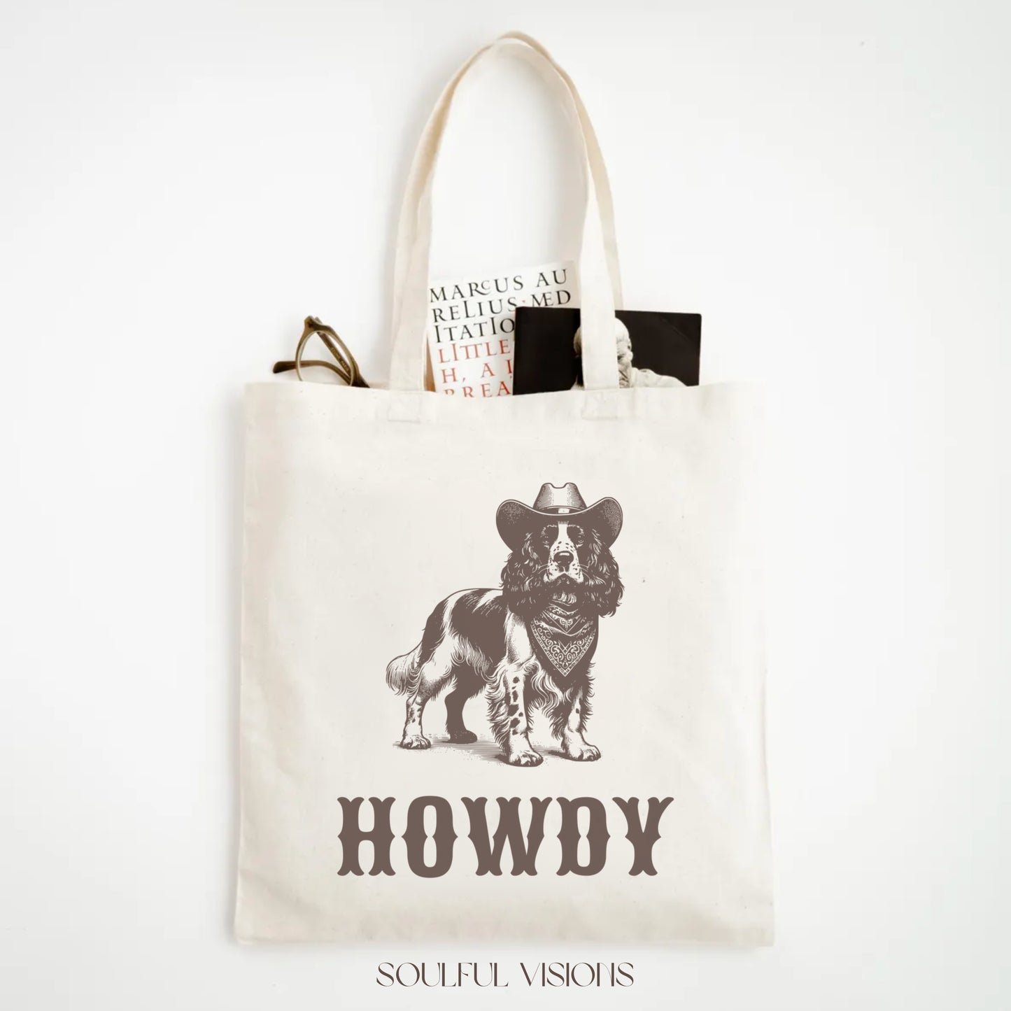 Howdy English Springer Spaniel Tote Bag
