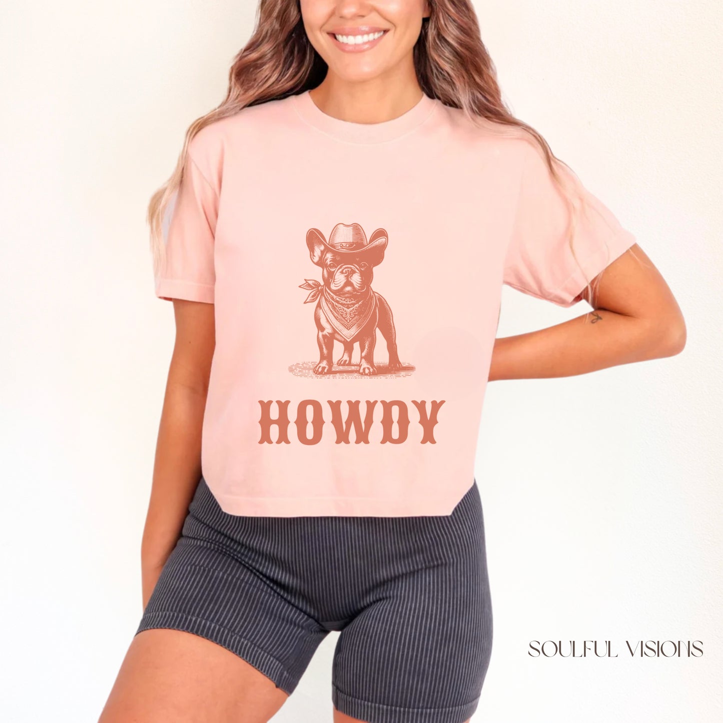Howdy French Bulldog Women's Boxy Tee
