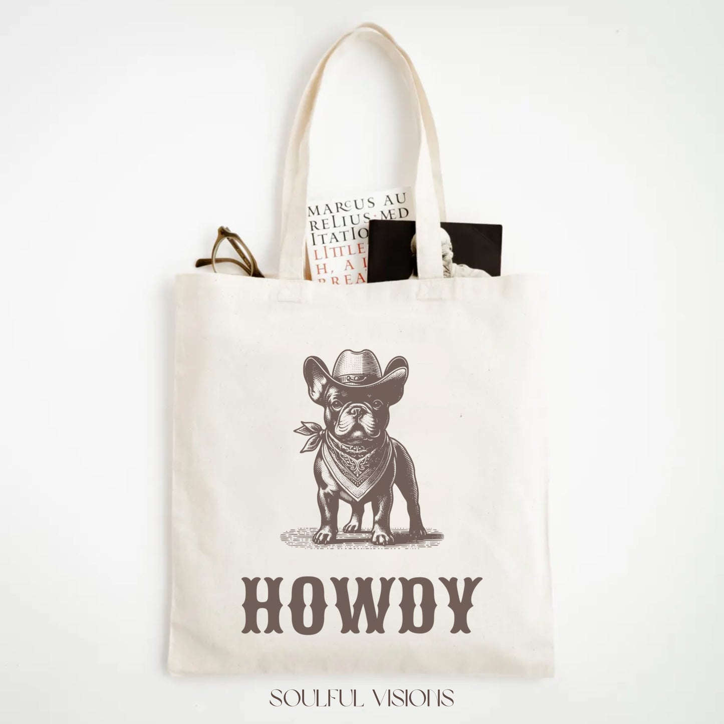 Howdy French Bulldog Tote Bag