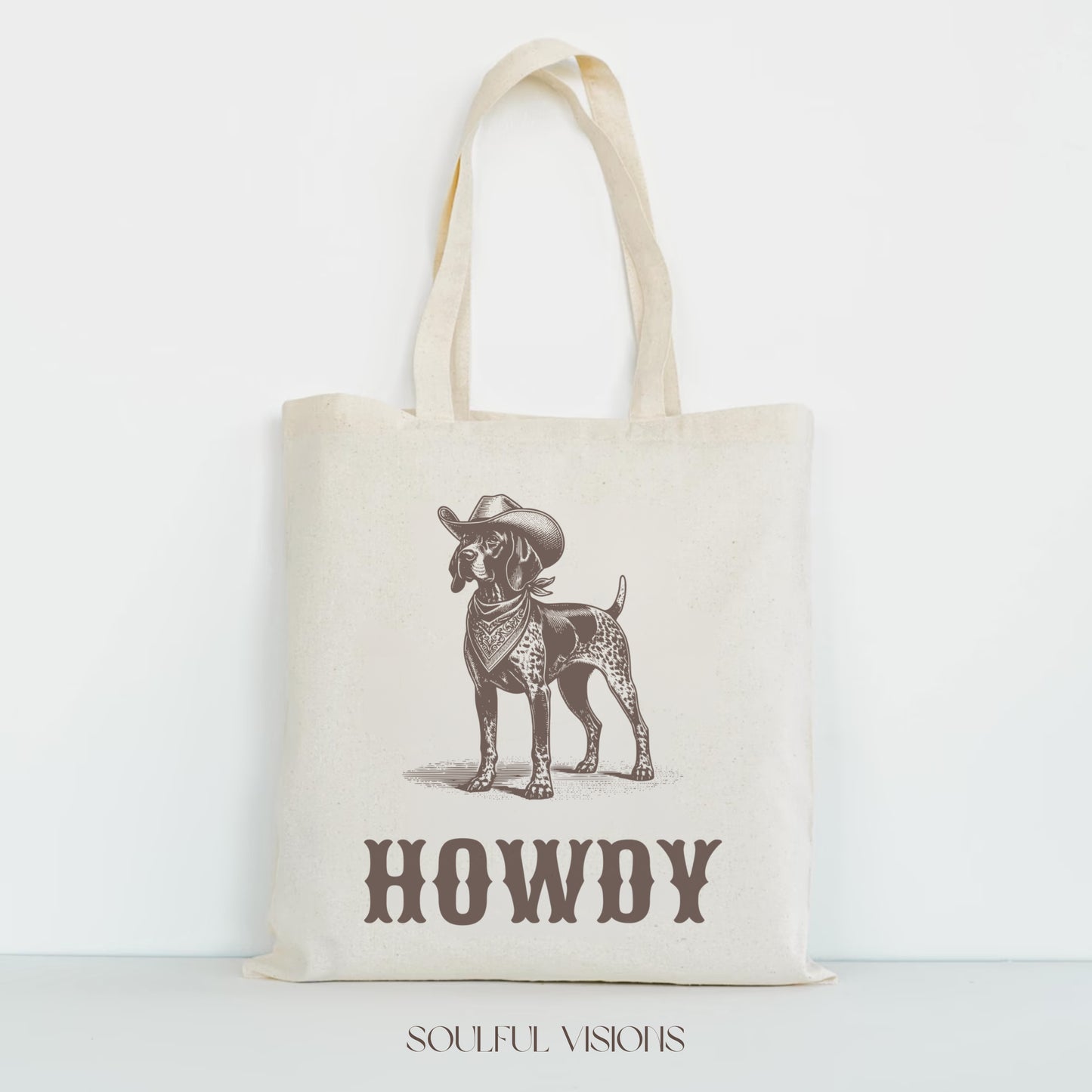 Howdy German Shorthaired Pointer Tote Bag