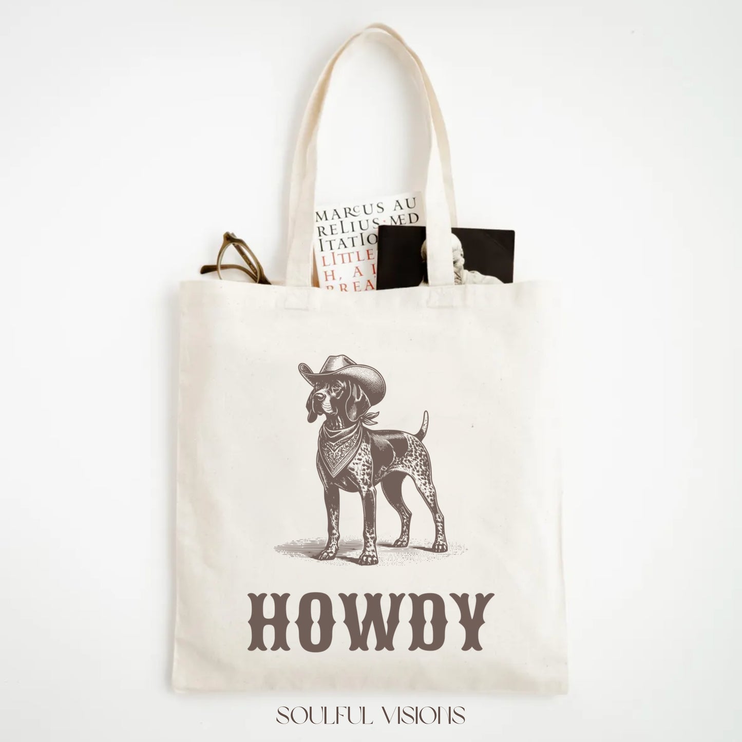 Howdy German Shorthaired Pointer Tote Bag