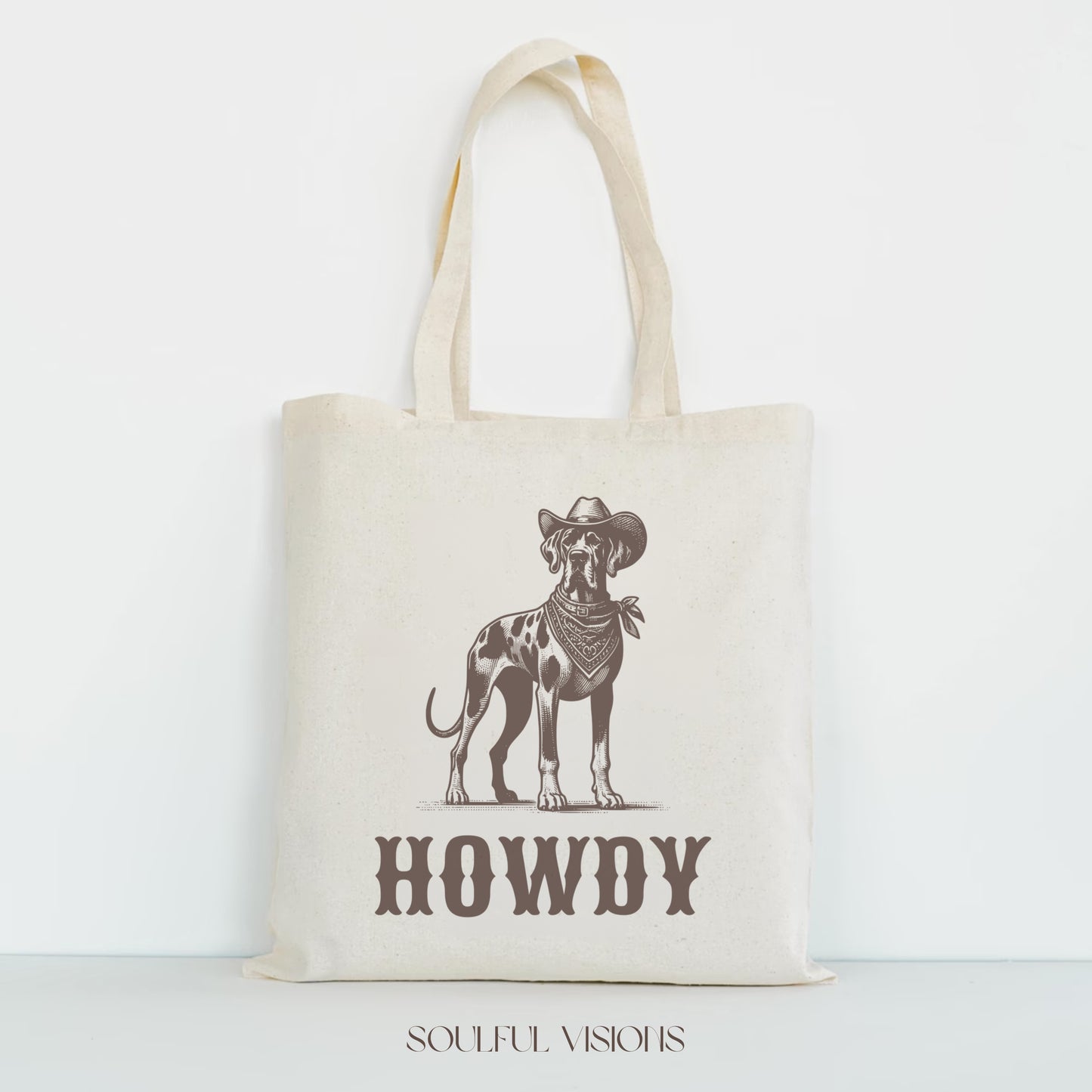 Howdy Great dane Tote Bag