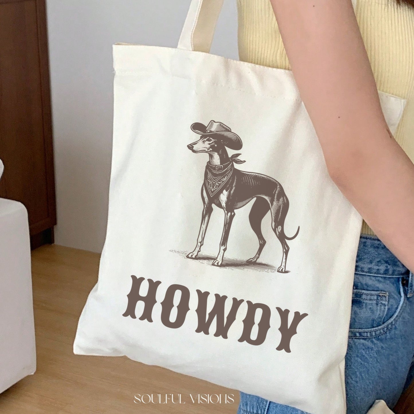 Howdy Greyhound Tote Bag